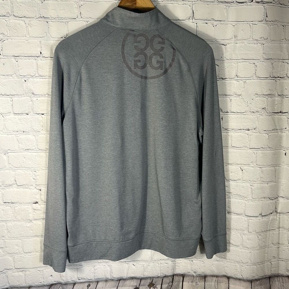 G/FORE Men's M Heather Grey‎ Luxe Staple Midlayer G4MS21K79 Quarter Zip Gray